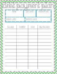 Debt Payment Plan Printable By Arodgersdesigns On Etsy Debt