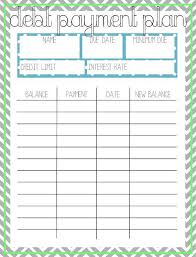 Debt Payment Plan Printable By Arodgersdesigns On Etsy Debt