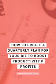 How To Create A Quarterly Plan To Boost Productivity Profits In 2020 How To Plan Social Media Content Calendar Business Growth Entrepreneur