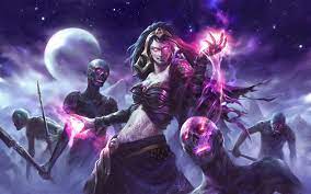 1920x1200 Fantasy Art Magic The Gathering Witch Zombies Liliana Vess Wallpapers Hd Desktop And Mobile Background Mtg Art Dark Fantasy Art Character Art