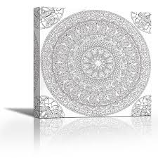 It is a stress relieving and therap. Karmakara Color My World Mandala Square Fine Art Print On Fine Art Canvas Stretched Gallery Wrap Style Wall Decor Painting Living Room Bedroom Drawing Room Ready To Hang Print 12 X