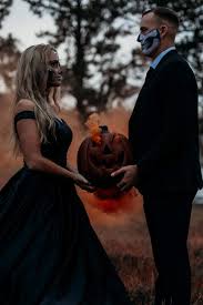 Engagement Photo Idea Halloween Photoshoot Horror Wedding Halloween Photography