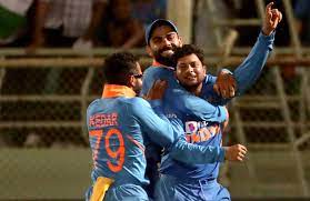 Yadav S Second Odi Hat Trick Downs Windies Cricket Com Au