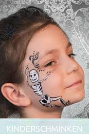 Skelett Kinderschminken Fur Madchen Kinder Schminken Kinderschminken Skelett Schminken Kind