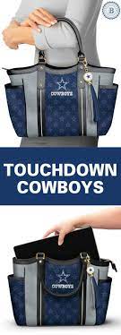 Carry Cowboys Pride Everywhere With This Chic Shoulder Tote Bag Custom Designed With Team Colors And A Logo Charm Tass Fashion Tote Bag Shoulder Tote Bag Bags