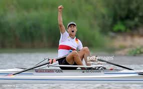 Judith Sievers of Germany celebrates her first place in the Junior... News  Photo