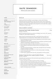 Resume for team lead curriculum vitae cv samples and. Production Team Leader Resume Template Team Leader The A Team Leadership Skills