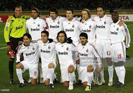 Milan competed in serie a, finishing fifth and failing to qualify for the uefa champions. Ac Milan Starting Players Pose In A Photo Session Piror To Their Club World Cup Japan 2007 Final Match Against South American Ch Ac Milan Milan World Cup Teams