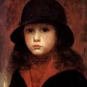 Chile. Camilo Mori Serrano. 'Mulher de azul'. S/ dados