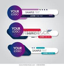 Lower Third White Colorful Design Template Stock Vector Royalty Free 1482183488 Lower Thirds Design Template Banner Design Inspiration