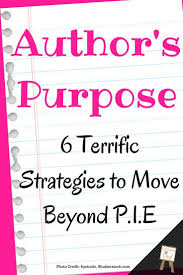 Author S Purpose 6 Terrific Strategies To Move Beyond Pie Authors Purpose Activities Authors Purpose Authors Purpose Anchor Chart