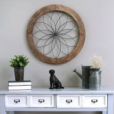 This gorgeous stratton home decor blue european medallion has beautiful intricate design with blue and bronze distressing. Stratton Home Decor S11570 Round Metal Medallion Wall Decor 1 75x25 75x25 75 Natural Wood Black Amazon Co Uk Kitchen Home