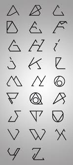 Futuristic Font Type Caligraphie Lettres Alphabet Police Geometrique