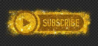 Hd Youtube Gold Glitter Subscribe Button Logo Png In 2021 Gold Glitter Png Logos