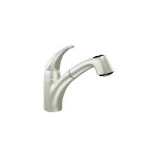 If you have a leaky moen kitchen faucet with pullout spray, the chances are that it's the sprayer hose step 8: Moen 7560csl Classic Stainless Single Handle Kitchen Faucet With Pullout Spray From The Extensa Collection Faucet Com