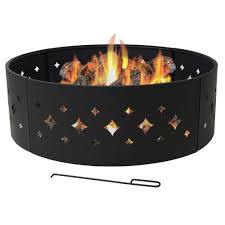 Maybe you would like to learn more about one of these? Heavy Duty 36 Inch Black Steel Fire Pit Ring With Diamond Pattern Fastfurnishings Com