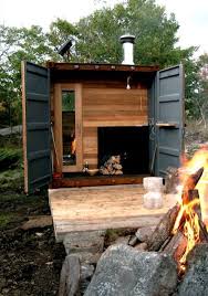 Super Originell Und Platzsparend Saunabox Sauna Gartensauna Saunahaus Container Architektur Frachtcontainer Hauser Gartensauna