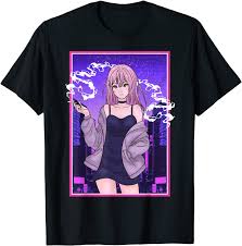Watch your favorite anime from the world's largest collection while you shop. Amazon Com Retro Vaporwave Anime Girl Cute Aesthetics Lover T Shirt Clothing Shoes Jewelry