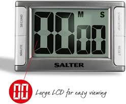 Dark grey gloss kitchen with white worktops online timer countdown. Prop On Worktop Or Stick To Fridge Clear Lcd Salter Contour Kitchen Timer Read With Ease Up To 99 Min 59 Sec Magnetic Self Standing Electronic Digital Cooking Stopwatch Loud Beeper Kitchen Timers