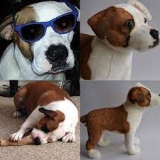 100 Custom Stuffed Animals Made To Look Just Like Your Pet They Re Called Cuddle Clones This Is Ellie The American Bul Custom Stuffed Animal Pets Animals