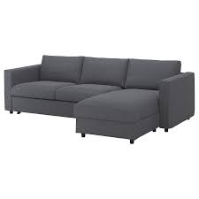 Vimle 3er Bettsofa Mit Recamiere Gunnared Mittelgrau Ikea Deutschland In 2020 Ikea Bett Bettsofa Schlafsofa