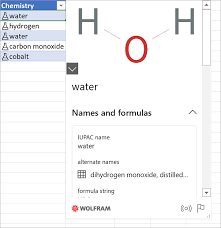 Water molecules have the chemical formula h20. Get Facts On Chemistry And Chemical Elements In Excel Soporte De Office