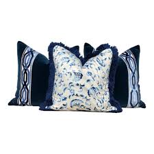 Fill your cart with color today! Chinoiserie Floral Pillow In Porcelain Navy Brush Fringe China Blue Pillowfever