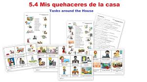 spanish worksheets for kids my house and chores homeschool den