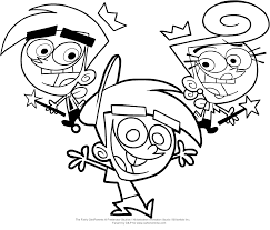 Insist on using crayons over watercolor, as the latter may be difficult to handle. The Fairly Oddparents Coloring Page