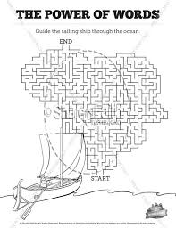 James 3 The Power Of Words Bible Mazes Bible Mazes Book Of James Bible Mazes Powerful Words