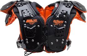 Schutt Youth Mid Flex 3 0 All Purpose Football Shoulder Pads Black Orange M Walmart Com