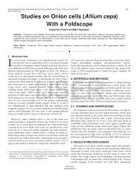 Staining and immunodetection by light microscopy are methods widely used to investigate plant cell walls. Pdf Studies On Onion Cells Allium Cepa With A Foldscope
