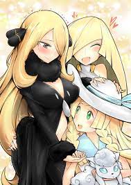 Lusamine on X: Lillie, have you met my friend Cynthia? Arts by  yuriwhale. Yes that be ass grabbing. t.coJo1whAVNl0  X
