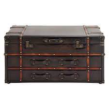 Trunk coffee table target have been in existence for nearly as long as some other home furniture item. Wood And Leather Trunk Coffee Table Brown Olivia May Target