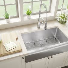 What is a farmhouse sink? Mrdirect Stainless Steel 33 X 20 Farmhouse Apron Kitchen Sink Reviews Wayfair