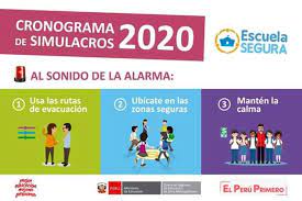 Registro de últimos sismos en el perú. Cronograma De Simulacros Para El Ano 2020 Rvm 220 2019 Minedu Repositorio De Educacion