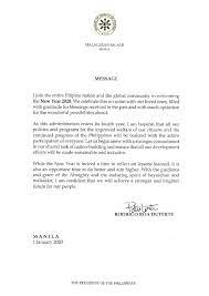 We did not find results for: President Rodrigo Roa Duterte S Message During The New Year Celebration Presidential Communications Operations Office