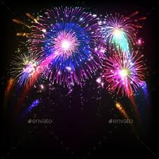 Fireworks Illustration By Juliarstudio Fireworks Illustration Black Background With Firework Show Fireworks Illustration Fireworks Show