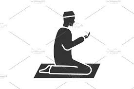 Praying Muslim Man Glyph Icon Glyph Icon Instagram Highlight Icons Muslim Men