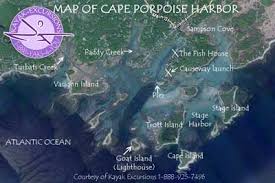 cape porpoise harbor maps and info kayak excursions