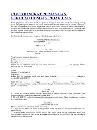 Draft contoh surat perjanjian kerjasama usaha, jual beli tanah dan rumah, sewa menyewa, hutang piutang, kontrak kerja dan perjanjian lainnya. Contoh Surat Perjanjian Kerjasama Catering Dengan Sekolah