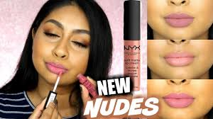 Nyx professional makeup soft matte lip cream straddles the line between lipstick and gloss. New Nude Shades Nyx Soft Matte Lip Cream Lip Swatch Are They Brown Dark Skin Friendly Youtube