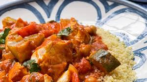 Moroccan fish stew with couscous. Moroccan Fish Tagine And Couscous Is Feast Of Morrocccan Flavors