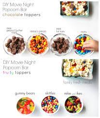 Diy Movie Night Popcorn Bar Family Fresh Meals Movie Night Popcorn Diy Movie Night Popcorn Bar