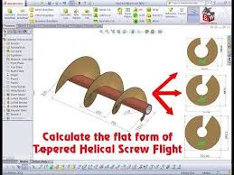 Calculate The Flat Form Of A Flight Of Screw Conveyor Solidworks Tutorial Solidworks Share Youtube Solidworks Tutorial Metal Working Tools Tutorial