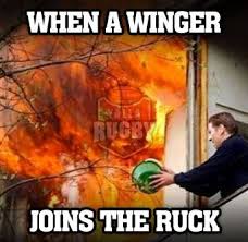 When A Winger Joins The Ruck Funny Pictures Humor The Funny