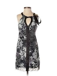 Guess Casual Dress Sheath Black Print Dresses Used Size 1 With Images Black Print Dress Floral Dress Black Casual Dress