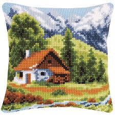 Alpine House Pillow Kit Kanaviceler Kanavice Kanavice Ornekleri