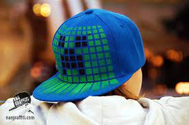 Minecraft Snapback Hat Creeper Snapback Hat Graffiti Hat Baseball Cap Personalized Hand Painted Airbrushed Gamer Hat Best Gift Ideias