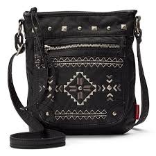 Unionbay Aztec Pyramid Studded Crossbody Bag Black Crossbody Bag Black Cross Body Bag Black Crossbody Purse
